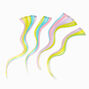 Bright Rainbow Straight Faux Hair Clip In Extensions - 4 Pack,