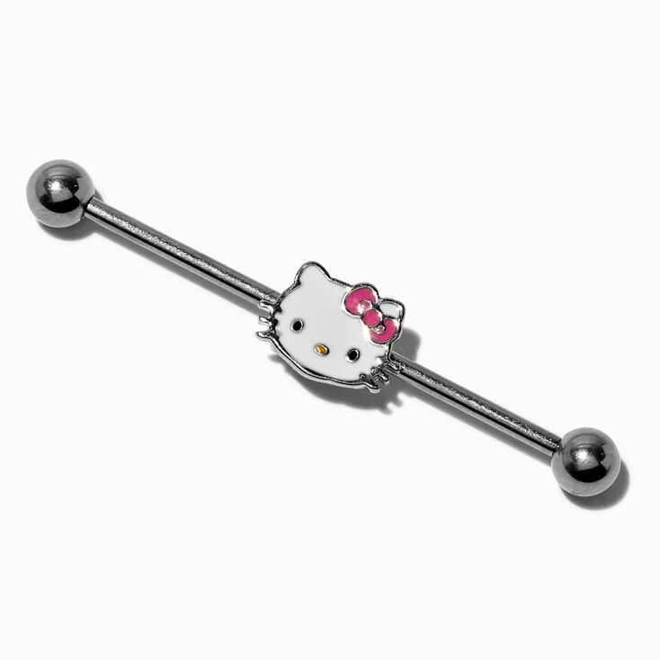 Hello Kitty&reg; Enamel Face 14G Industrial Bar,