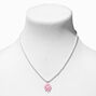 Pink Melted Drip Happy Face Pendant Necklace,