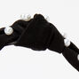 Black Velvet Pearl Knotted Headband,
