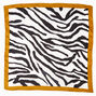 Black Zebra Print Mustard Silky Bandana Headwrap,