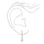 Silver Teardrop Rhinestones Necklace &amp; Earring Set - 2 Pack,