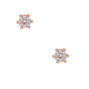 18kt Rose Gold Plated Cubic Zirconia 3MM Stud Earrings,