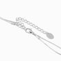 Silver-tone Snake Chain &amp; Oval Charm Multi-Strand Necklace ,