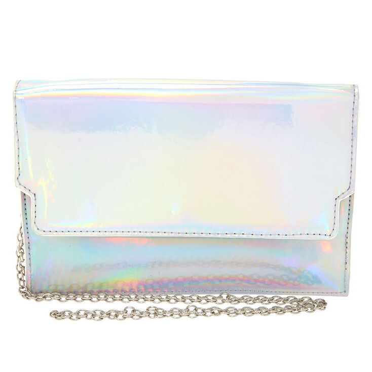 Holographic Patent Clutch Purse,