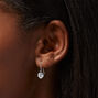 Icing Select Sterling Silver Platinum Heart Cubic Zirconia Drop Earrings,