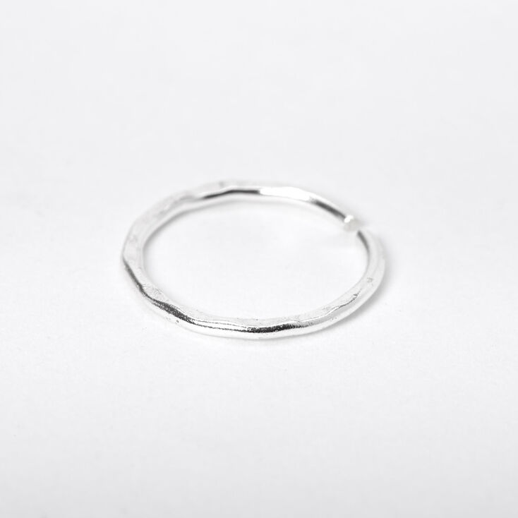 Sterling Silver Hammered Nose Ring,