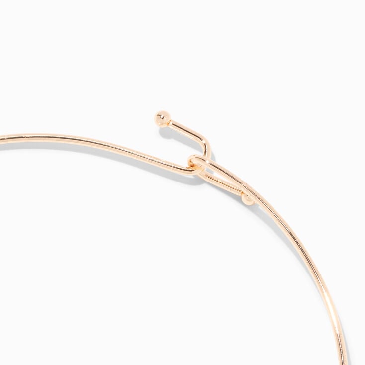 Gold Sun Coil Choker Necklace,