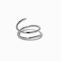 Silver-tone Stainless Steel Spiral 20G Nose Stud,