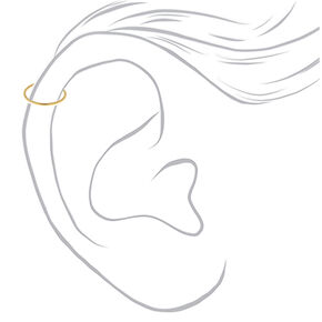 Sterling Silver Mixed Metal 22G Cartilage Hoop Earrings - 3 Pack,