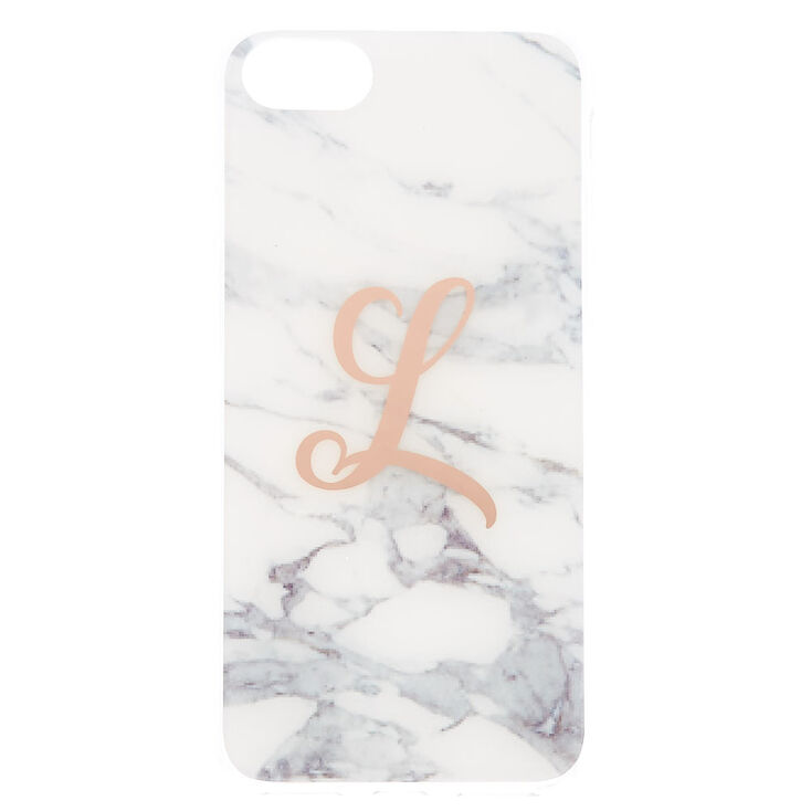 Marble L Initial Phone Case - Fits iPhone 6/7/8,