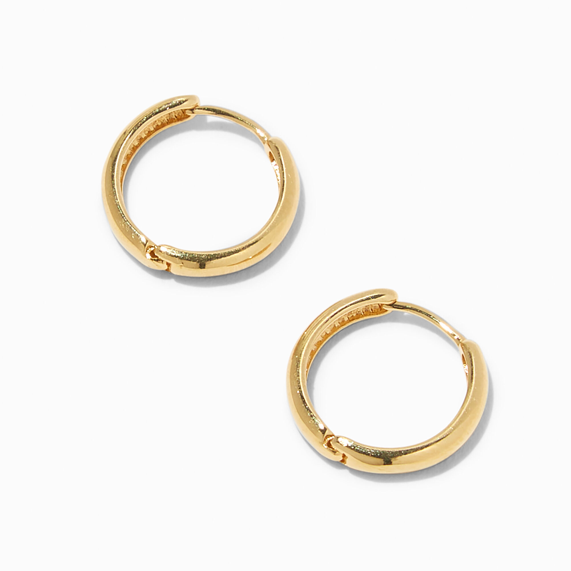 Gold clicker sale hoop earrings
