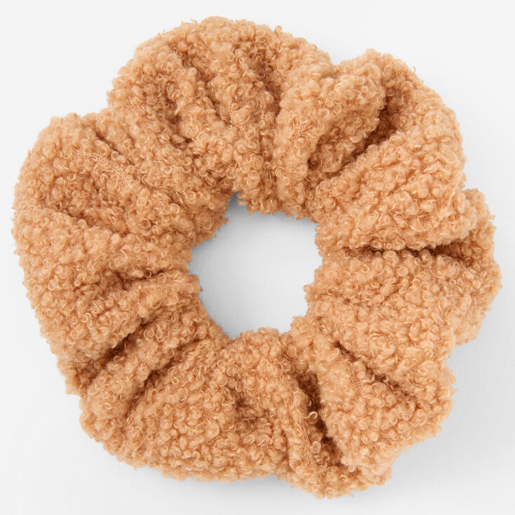 Teddy Hair Scrunchie - Tan,