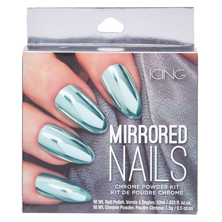 Mint Chrome Powder Nails Kit Icing Us Mint Chrome Powder Nails Kit