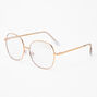 Blue Light Reducing Square Clear Lens Frames - Gold,