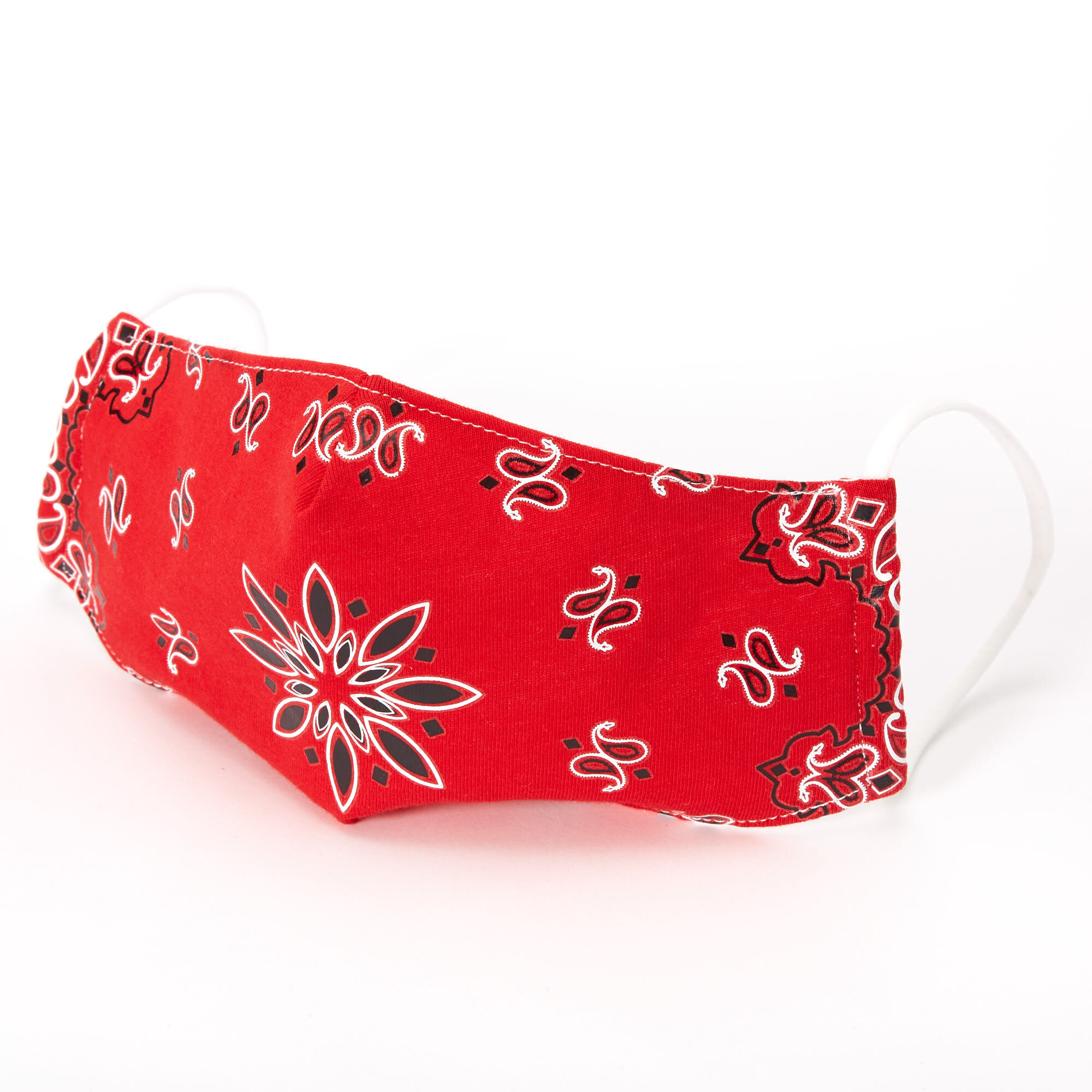 Spoontiques Fun Face Mask Washable Adjustable Ear Straps Red Bandana for sale online