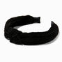 Black Pleated Knotted Headband,