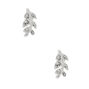 Sterling Silver Leaf Stud Earrings,
