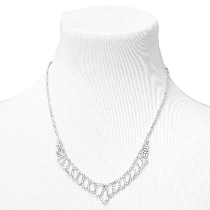 Silver Rhinestone Petal Jewelry Set - 2 Pack,