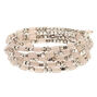 Light Pink Beaded Coil Bracelet,