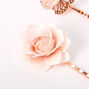 Rose Gold Butterfly Pink Flower Hair Pins - 6 Pack,