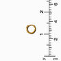 ICING Select 18k Yellow Gold Plated Aqua Cubic Zirconia 2MM Stud &amp; 8MM Hoop Earrings - 2 Pack,