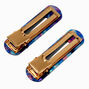 Blue Acrylic Hair Clips - 2 Pack,