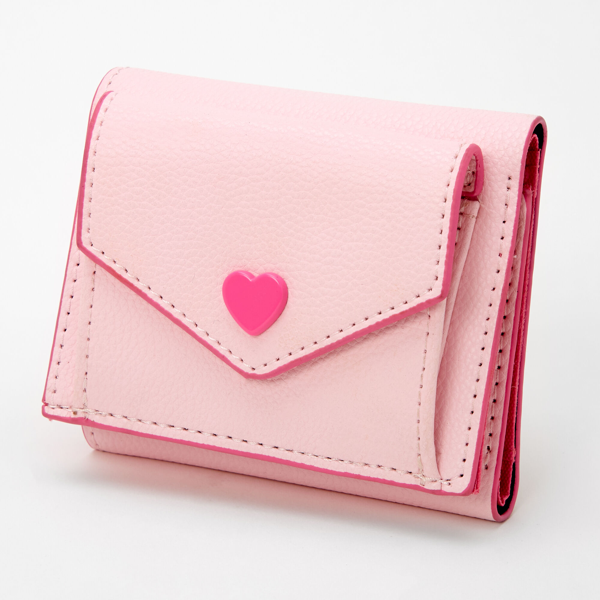 Heart Trifold Wallet Blush Pink Icing US