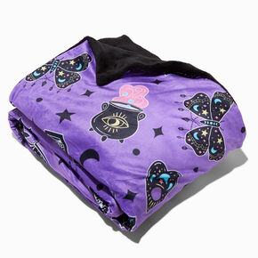 Halloween Mystical Icons Throw Blanket,