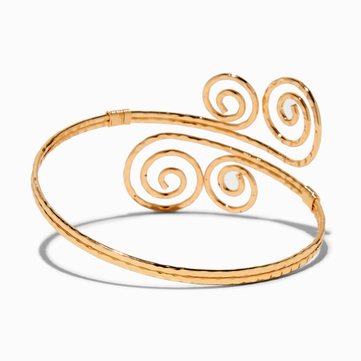 Gold-tone Swirl Arm Band ,