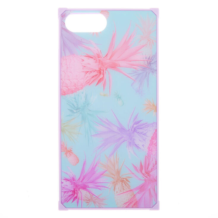 Holographic Pineapple Square Phone Case - Fits iPhone 6/7/8 Plus,