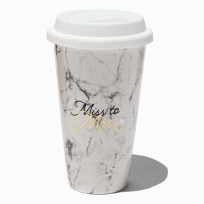 &quot;Miss to Mrs.&quot; Ceramic Travel Tumbler,