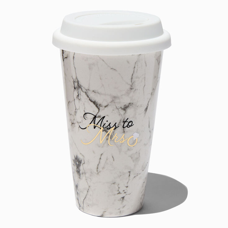 &quot;Miss to Mrs.&quot; Ceramic Travel Tumbler,