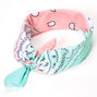Blue &amp; Pink Pastel Ombre Paisley Bandana Headwrap,