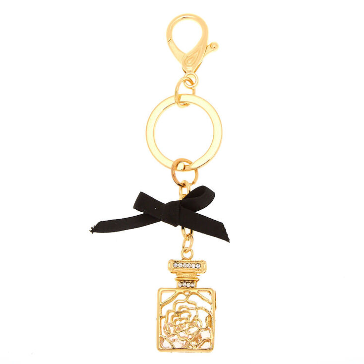 Perfume Bottle Keychain - Gold,