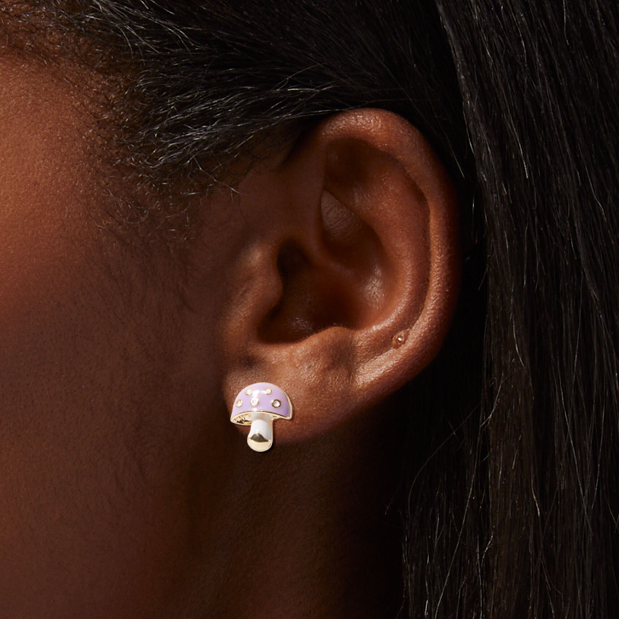 Mushroom clip on earrings sale