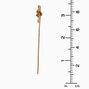 Gold-tone Tie 3&quot; Drop Earrings,