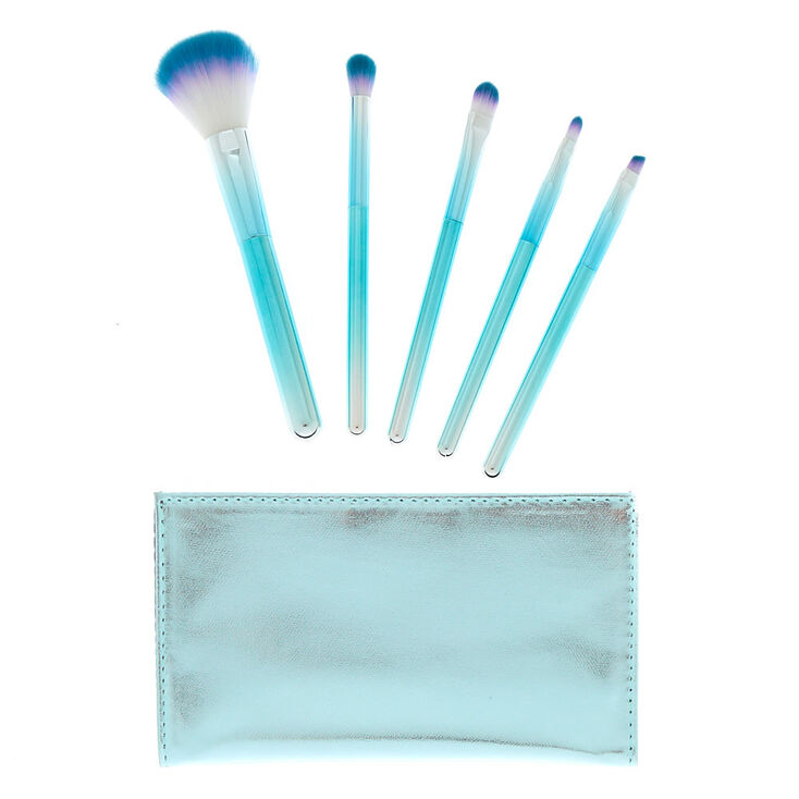 Mermazing Chrome Makeup Brush Set - Teal Makeup Brushes Mermazing Chrome Makeup Brush Set - Teal Makeup Brushes