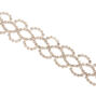 Silver Rhinestone Crochet Chain Bracelet,