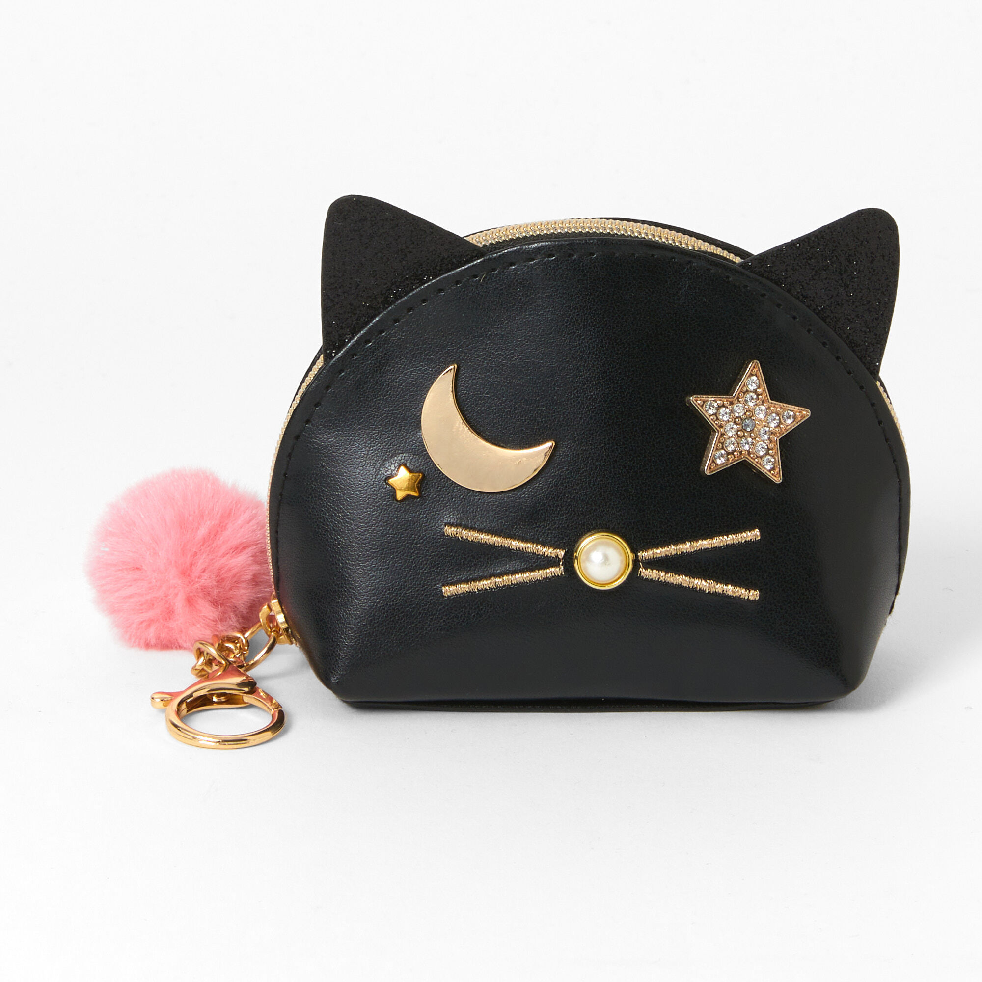 Amazon.com: Handmade Genuine Leather Cat Coin Purse, Kitty Face Change Purse,  Wristlet : Clothing, Shoes & Jewelry