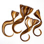 Ombre Faux Hair Clip In Extensions - Brown, 4 Pack,