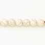 White Speckled Beaded Stretch Bracelet,