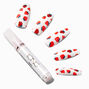 Strawberry  XL Coffin Vegan Faux Nail Set - 24 Pack,