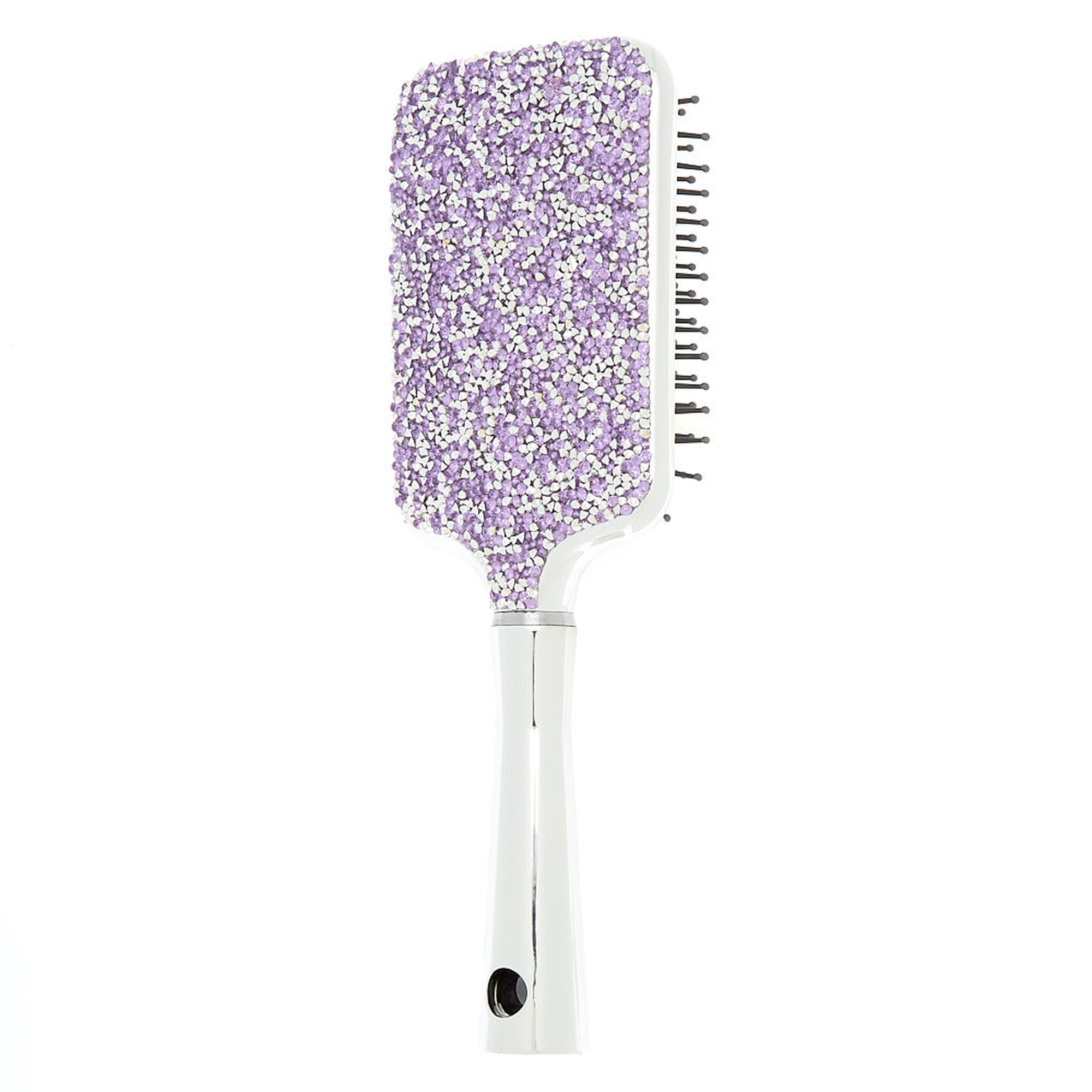 Bedazzled Paddle Hair Brush Purple