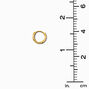 Gold Sterling Silver 8MM Green Cubic Zirconia Pav&eacute; Clicker Hoop Earrings,