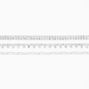 Silver Rhinestone Choker Necklaces - 3 Pack,
