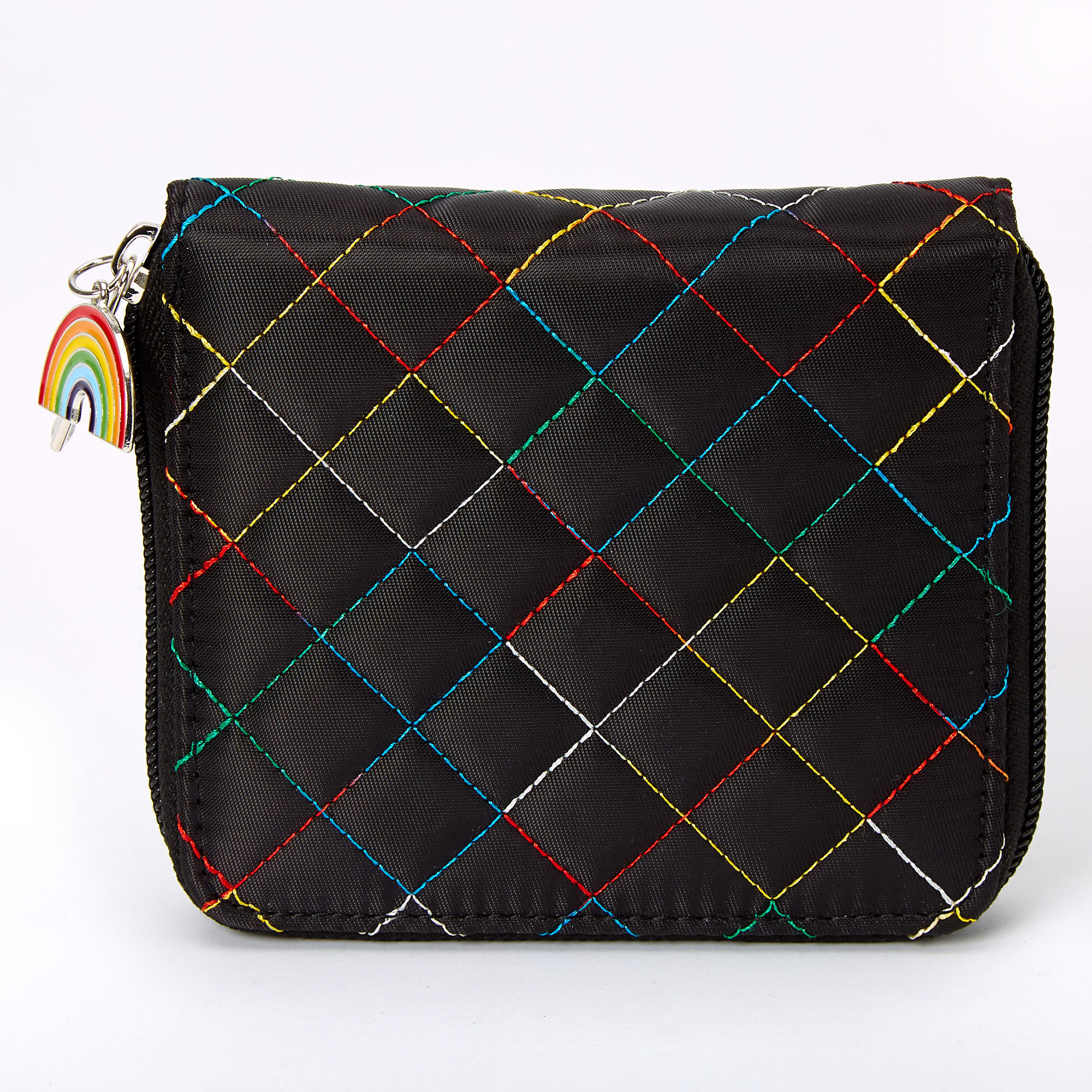 quilted rainbow purse