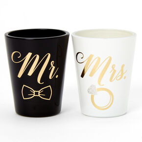 Wedding Party &quot;Mr.&quot; &amp; &quot;Mrs.&quot; Shot Glass Set - 2 Pack,