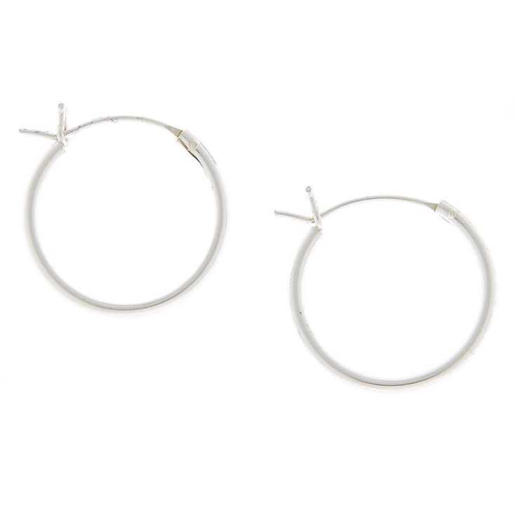 Sterling Silver 16MM Classic Hoop Earrings,