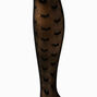 Heart Black Fishnet Tights - Size S/M,